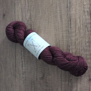 Skein of Worsted Weight Dark Burgundy Hand Dyed Yarn